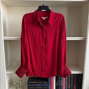 Chico's Vibrant Red Button Down Shirt